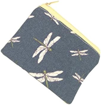 Denim Colour Dragonfly Canvas Coin Purse