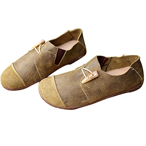 Vogstyle Damen Frühjahr/Sommer Handgefertigte Leder Ebene-Schuhe - 3