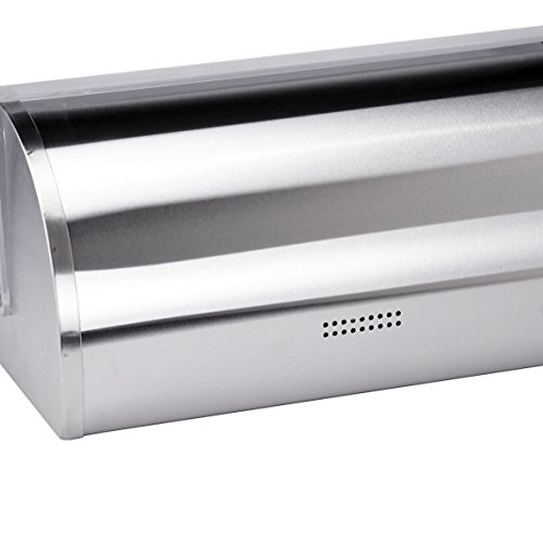 Brotkasten Edelstahl Brotbehälter mit Klappdeckel Brotbox Brotkiste Edelstahl - 4