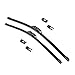 Produktbild Wischerblätter für Windschutzscheiben, universal, Set von 2 - -, schwarz, 48,26 cm
