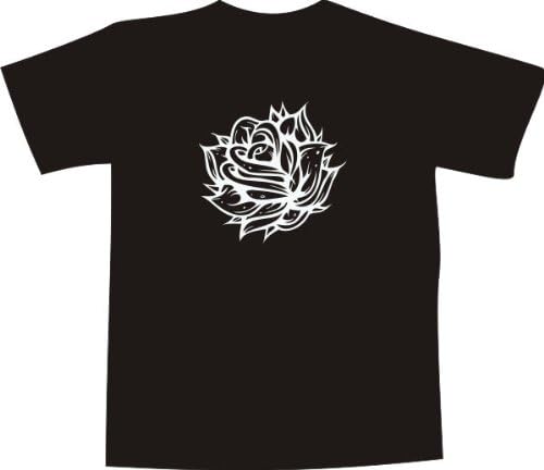 T-Shirt E350 with multicolored frontprint colored shirt XXL - beautiful roses