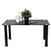 Produktbild Multistore 2002 Design Couchtisch, Schwarze Glasplatte undurchsichtig, 80x45x40cm - Glastisch Kaffeetisch Wohnzimmertisch