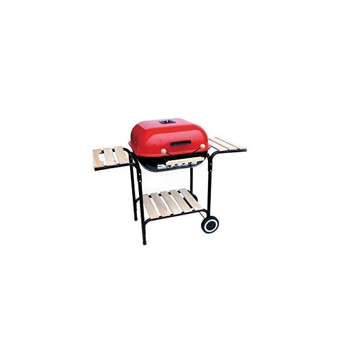 Landmann 0518 Grill Holzkohlegrill Grillwagen Mit Praktischem Deckel Und Ablageflchen