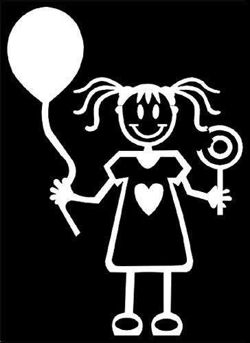 My Stick Figure Family Pegue la figura familia de coches pegatina de vinilo ventana niña pequeña SG5
