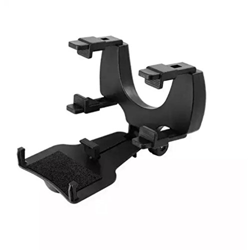 Durevole Auto specchietto retrovisore Supporti in ghisa, Power universale Smartphone supporto auto vista posteriore specchio supporto stand camion auto Bracket Cradle per tutti i tipi di smartphone GPS/PDA/MP3/MP4, nero