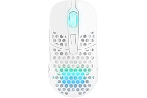 Xtrfy M42 Wireless, bezprzewodowa, ultralekka mysz do gier, zoptymalizowana pod kątem e-sportu, łączność bezprzewodowa 2,4 GHz, podświetlenie RGB, modułowa obudowa, zasilanie akumulatorowe, Biały