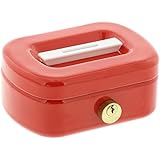 Burg-Wächter Office 2127 Caja de Caudales con Ranura para Monedas Cilindro de Pistones Latonado, Blanco, Azul y Rojo