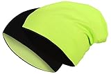 2 in 1 Wendemütze - Reversible Slouch Long Beanie Jersey...