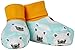 Maxomorra Unisex Baby WI5B-M051 Footies Polar Bear 1 Animal Print Mittens, Multicoloured (White/Blue), Newborn (Manufacturer Size:50/68)