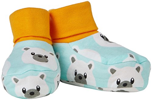 Maxomorra Unisex Baby WI5B-M051 Footies Polar Bear 1 Animal Print Mittens, Multicoloured (White/Blue), Newborn (Manufacturer Size:50/68)