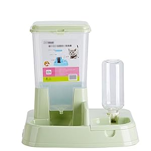 Scrox 1X 2 en 1 Dispensador automático de Alimentos para Perros y Gatos Combinación práctica Multifuncional de Alimentos y bebederos