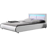 Polsterbett "Murcia" - 140 x 200 cm - wei&szlig;