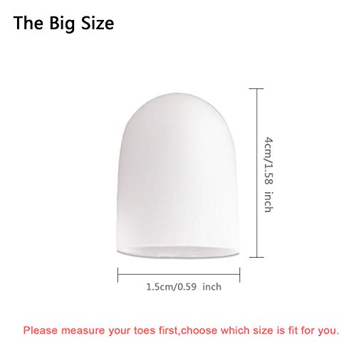 sumifun – 10 Stück Gel Zehenkappen angenehm weiche Material Protectors zu verhindern Blasenbildung Hühneraugen für Erwachsene Big Zehen, und kleine Zehen… - 3