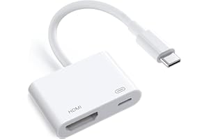 WAHBITE Apple Adaptateur USB-C vers HDMI 4K @ 60 Hz pour iPhone 15 16 MacBook Pro Air iPad Pro, certifié MFi, câble AV HDMI 2.0 numérique compatible avec Samsung Galaxy S25, Nintendo Switch, Pixelbook, XPS