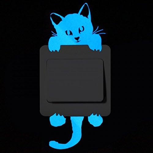 G as Blue Neon Sticker – Cat Curious Cat – 0351