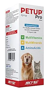 SKYEC PETUP Pro Syrup Multi-Vitamin Multi-Oxidant Multi-Minerals Amino Acids Supplement for Dogs and Cats 500ML