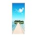 Produktbild xiaoyuershop Love Island Tür Aufkleber Kreative Poster Tür Aufkleber Kunstwand Tür Für Schlafzimmer PVC Wasserdicht Aufkleber DIY Tapete Home 3D 90X200 cm
