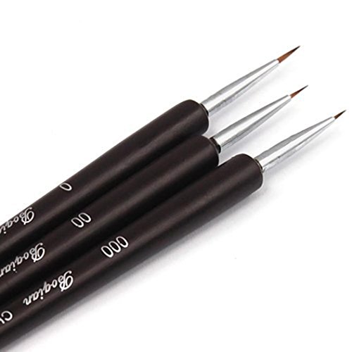 LHWY 3Pcs Dotting Painting Drawing UV Gel Liner Polish Brush Tool Nail Art Pen
