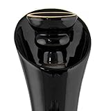 Lounge Shisha Dubai schwarz Set inkl. Shisha-Schlauch, Tabakkopf, Kohlezange Wasserpfeife Hookah Pfeife für Tabak Keramik Glas Vase - 