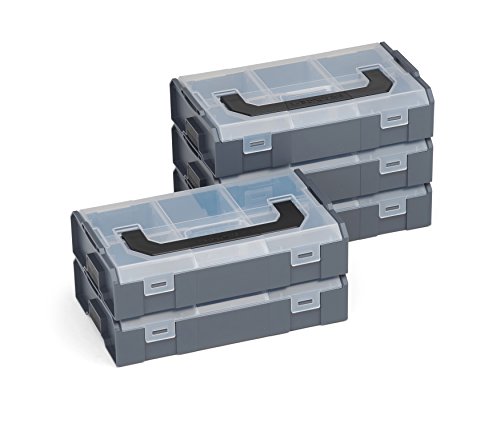 Bosch Sortimo L-Boxx Mini anthrazit 5St. im Set / Deckel transparent - innovatives Transportsystem