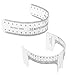 MagiDeal Pack of 2-Style Eyebrow Grooming Stencil Shaper Ruler Measure Tool Makeup Reusable
