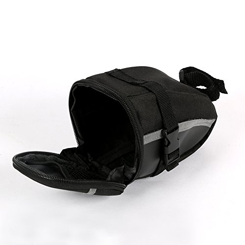 BTR Fahrrad Satteltasche. Kompakte Fahrradtasche. Schwarz / Silber. Wasserbeständig - 3
