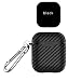 Produktbild OUYAWEI Elektronische Produkte Carbon Fiber Shockproof für Apple AirPods Soft-Schutzhülle Schlüsselanhänger Schnalle schwarz
