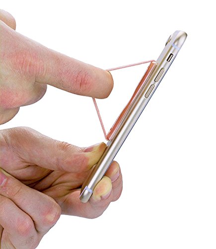 2 x Leathlux Finger-Halterung Griff, Smartphone Halter fÃ¼r Verbesserte Einhandbedienung | FÃ¼r iPhone 7, Samsung Galaxy S8, Huawei Honor 9 und mehr Rosegold