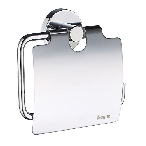 Smedbo Home "Toilettenpapierhalter mit Deckel, silber