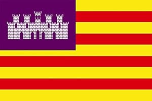 DURABOL Grand drapeau des Baléares, de 150 x 90 cm, en satin