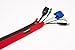 Produktbild STAYWIRED flexibler Kabelmantel mit Reißverschluss 120 cm rot, elegantes Kabelmanagement für bis zu 10 Kabel