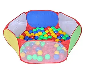 XIZOEN Jumbo Size Foldable Tent House for Boys Girls Extremely Light Weight Water Proof Play Tent with 50 Colorful Ball for 2-5 Year Old Kids (Multicolor)