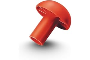 CG94 - Tapones de señalización cubretondino de polietileno rojo | Juego de 25 piezas | Seguridad en obras para muñones y barras de acero | Ø 6-20 mm