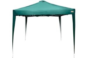 Aktive 61056 - Carpa plegable 3x3 m, Cenador para jardín, 300x300x240 cm, color verde, 150 gramos, techo de ventilación, montaje 10 minutos