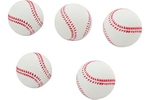 Balle de baseball rebondissante d’entraînement des débutants en caoutchouc souple pour débutants Toymytoy 6,3 cm 5 pièces