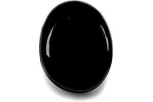 Obsidienne Pierre Naturelle, Cristal Thérapeutique de Lithothérapie, 100% Fait-Main dans l'Atelier Familial, Pierre Précieuse de Bien-être, Méditation, Reiki et Chakra, Galet format Poche [Eusice]