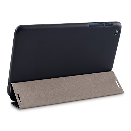 3in1 Set: kwmobile Hülle für Lenovo IdeaTab A8-50 (A5500) – Smart Cover Case Tablet Schutzhülle Kunstleder – Ultra Slim Tabletcase Dunkelblau + Folie, kristallklar + Stylus, Schwarz - 3
