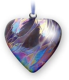 Mouth Blown February Birth Gem Heart 1691-17