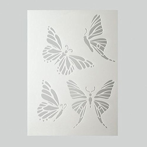 EFCO Schablone Schmetterlinge/4 Designs DIN, Kunststoff, transparent, A 5