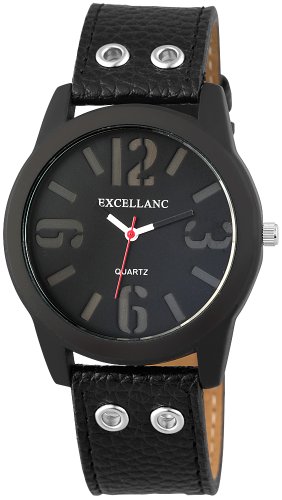 Excellanc Herren-Armbanduhr XL Analog Quarz Kunstleder 295071000139 Excellanc Herren-Armbanduhr XL Analog Quarz Kunstleder 295071000139