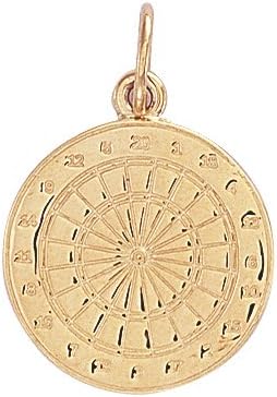 9ct Yellow Gold Dart Board Pendant