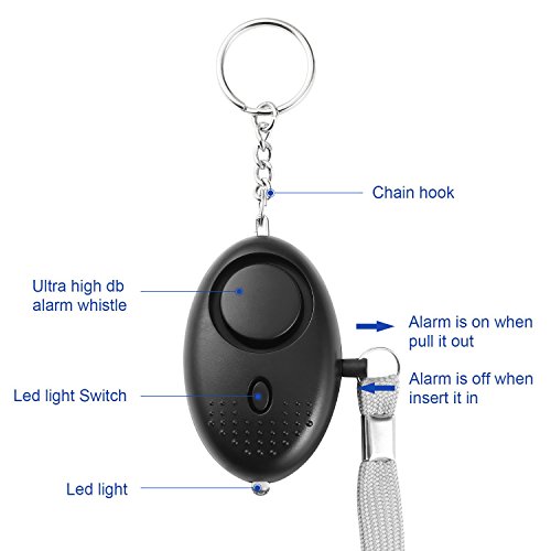 Personal Alarm, 130db Safety Alarm Keychain, Emergency Security Alarm with  LED Light, Providing Powerful Safety and Property Assurance for Kids, Women