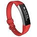 Produktbild Neueste Fitbit Alta HR und Alta Band Ersatz, sunyfeel 12 Farben Fashion Sports Silikon Persönliches Ersatz Armband mit Metall Schließe für Fitbit Alta HR/Alta, rot