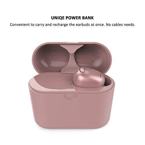 NENRENT S570 + Bluetooth Auricular, Auricular más pequeño Mini Invisible v4.1 Wireless Bluetooth Headset Auricular con 400mAh Estuche Cargador Dock para iPhone iPad Samsung Galaxy LG HTC