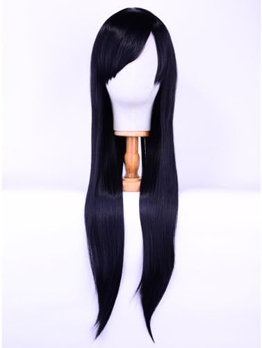 Sevada Long Straight Anime Cosplay Wig With Fringe, Heat-Resistant Synthetic Fibre Hair + Hair Net for Carnival Halloween Party Fancy Dress