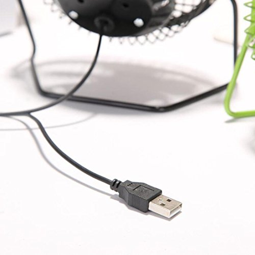 4 Zoll Mini Fan Tragbarer Metall-Lüfter, Ruhiger Persönlicher Mini Tischventilator, Mini USB Ventilator desktop Lüfter Neigbar Für Den Schreibtisch Klein, Kompakt Und Kraftvoll, Mit An/Ausschalter – schwarz - 4