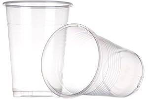 ABD Vasos desechables de plástico polipropileno ideal para fiestas - Pack 1000 unidades (220 ml, Transparente)