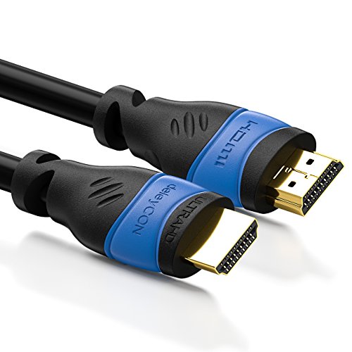 deleyCON 10m HDMI Kabel – kompatibel zu HDMI 2.0a/b/1.4a – UHD / 4K / HDR / 3D / 1080p / 2160p / ARC – High Speed mit Ethernet - 3