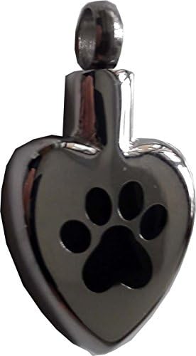 StonesandSilver, Stainless Steel, Paw Print Ashes Locket/Urn with Free Chain