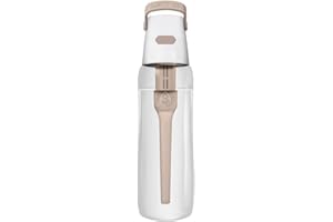 DAFI Trinkflasche mit Filter Solid 0,7 L Beige - Wasserflasche filtert Chlor beim Trinken, Wasserfilter Flasche, Water Filter Bottle - für unterwegs, Reisen, Sport, BPA-Frei